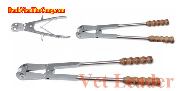 Thiết bị y tế phẫu thuật thú y : Kềm cắt đinh nội tủy - Veterinary orthopedic Kirschner wire cutter bone scissors Vet Leader KCD