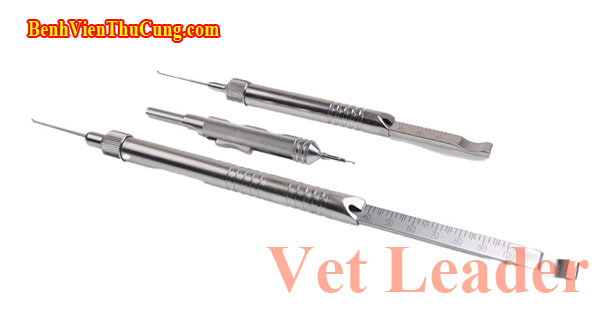 Thiết bị y tế phẫu thuật thú y : Thước đo độ sâu thú y - Veterinary orthopedic depth gauge Vet Leader THS