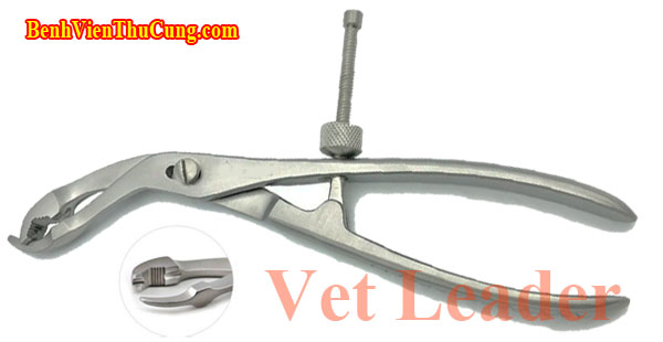 Thiết bị y tế phẫu thuật thú y : Kềm xương mỏ quạ thú y - Veterinary orthopedic self-centering bone holding forcep Vet Leader KMQ