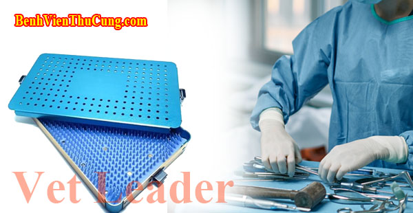 Hộp hấp tiệt trùng dụng cụ phẫu thuật - Sterilization Box For Instruments Vet Leader D205D với kích thước 205x115x30 mm