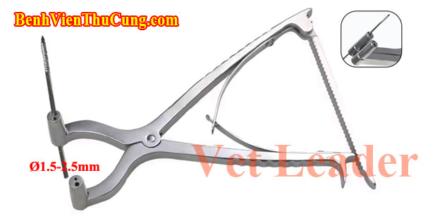 Thiết bị phẫu thuật y tế thú y : Kẹp mở rộng đinh nội tủy - Veterinary Kirschner Wire Forceps Distractor Vet Leader
