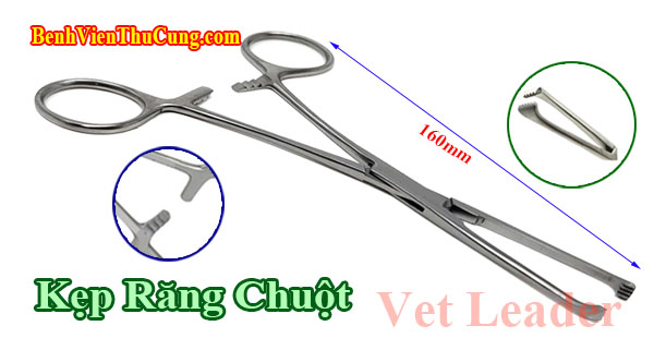 Thiết bị phẫu thuật y tế thú y : Kẹp răng chuột - kẹp Allis - Veterinary Allis Tissue Forceps Vet Leader